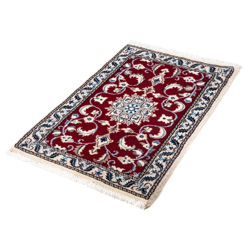 Perser Rug - Nain - 90 x 60 cm - dark red
