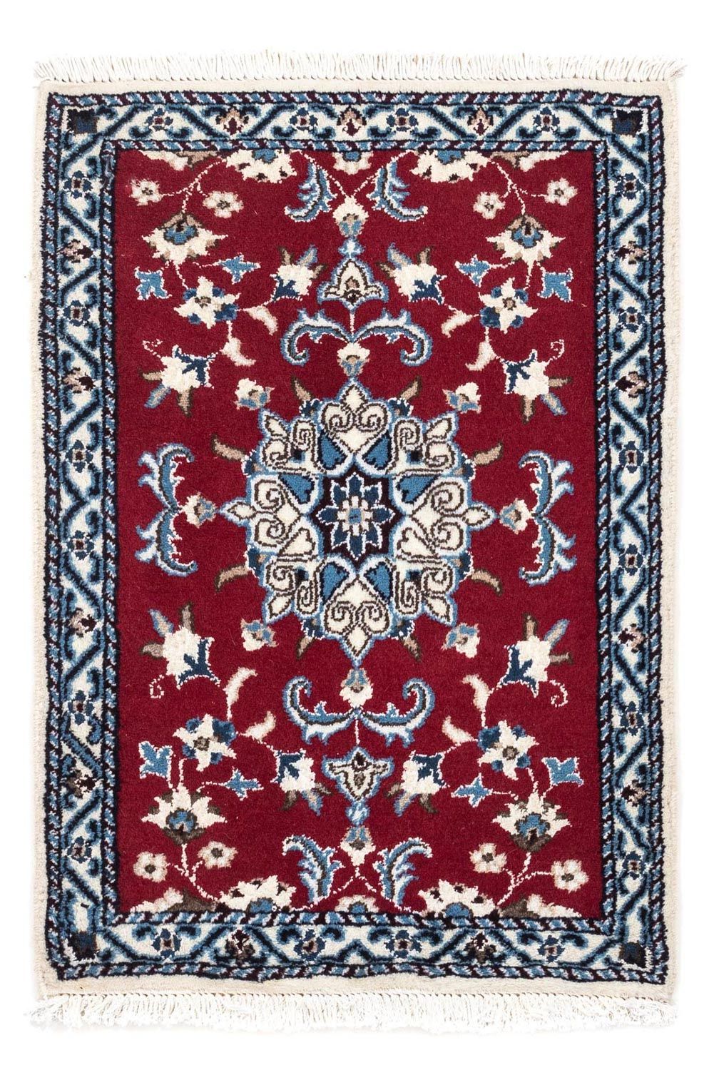Perser Rug - Nain - 90 x 60 cm - dark red