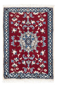 Perser Rug - Nain - 90 x 60 cm - dark red