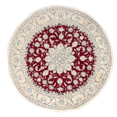 Perser Rug - Nain round  - 245 x 245 cm - dark red
