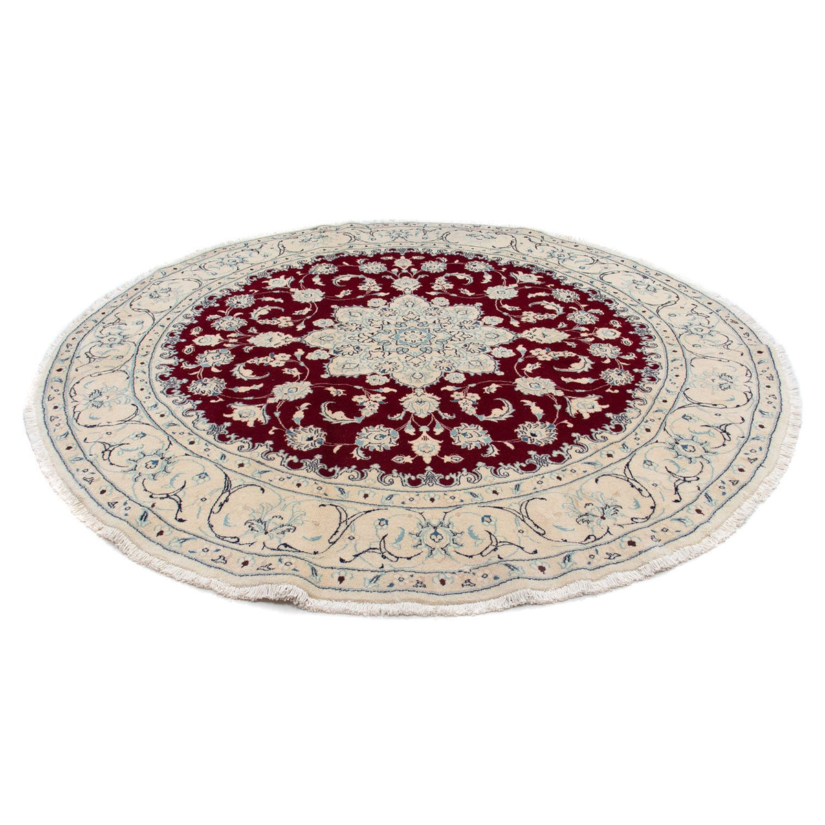 Perser Rug - Nain round  - 245 x 245 cm - dark red