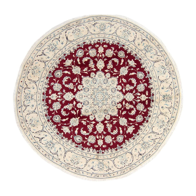 Perser Rug - Nain round  - 245 x 245 cm - dark red