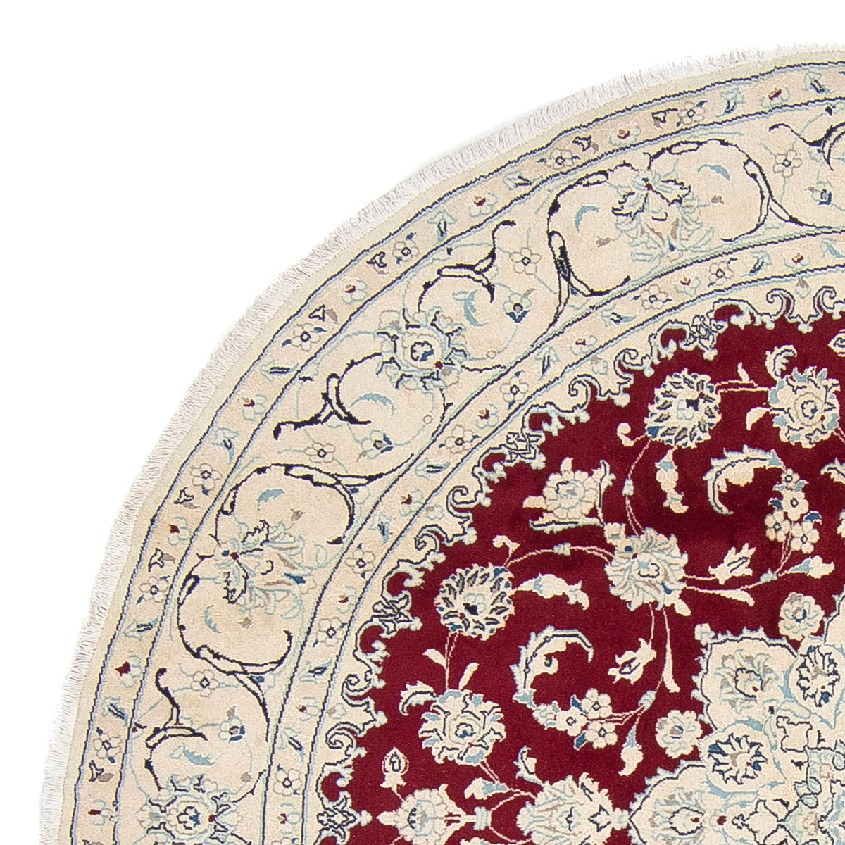 Perser Rug - Nain round  - 245 x 245 cm - dark red