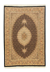 Tabriz - 50 Raj Rug 100x152cm - Persian Rugs - Rectangle / Black / 100 x 152 cm Rectangle