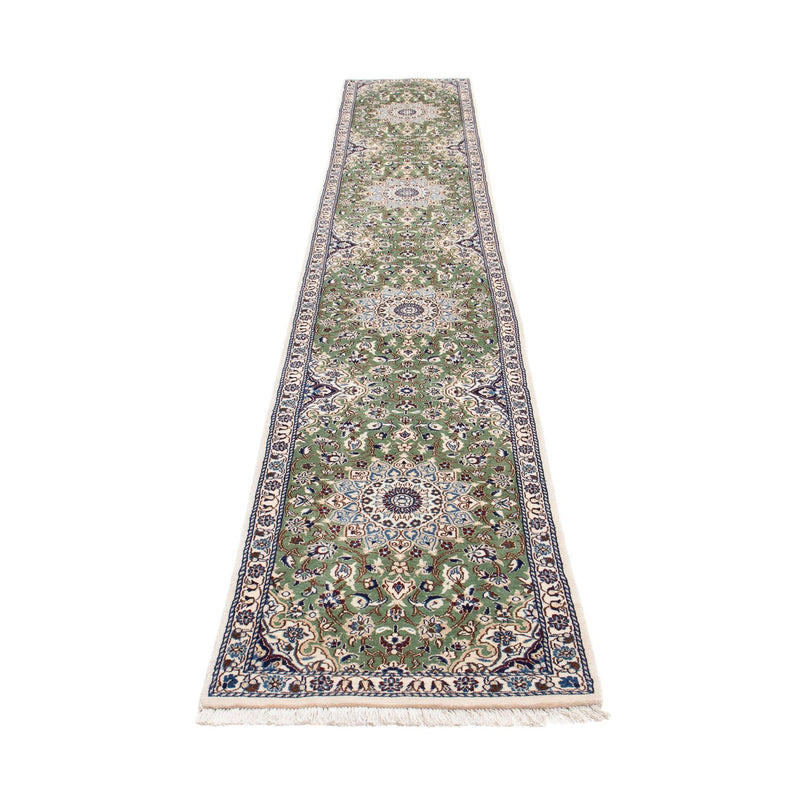 Runner Perser Rug - Nain - Royal - 410 x 62 cm - green