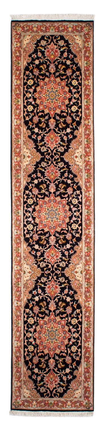 Runner Perser Rug - Tabriz - Royal - 303 x 68 cm - dark blue