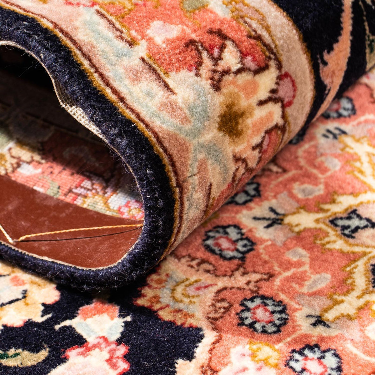 Runner Perser Rug - Tabriz - Royal - 303 x 68 cm - dark blue