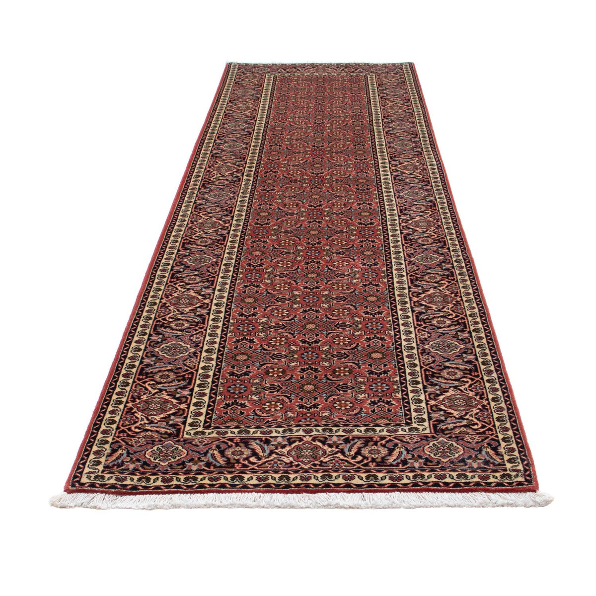 Runner Perser Rug - Bidjar - 298 x 85 cm - dark red