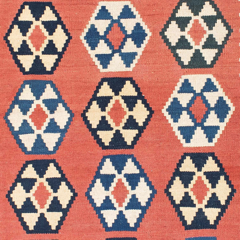 Kelim Rug - Oriental square  - 148 x 121 cm - rust