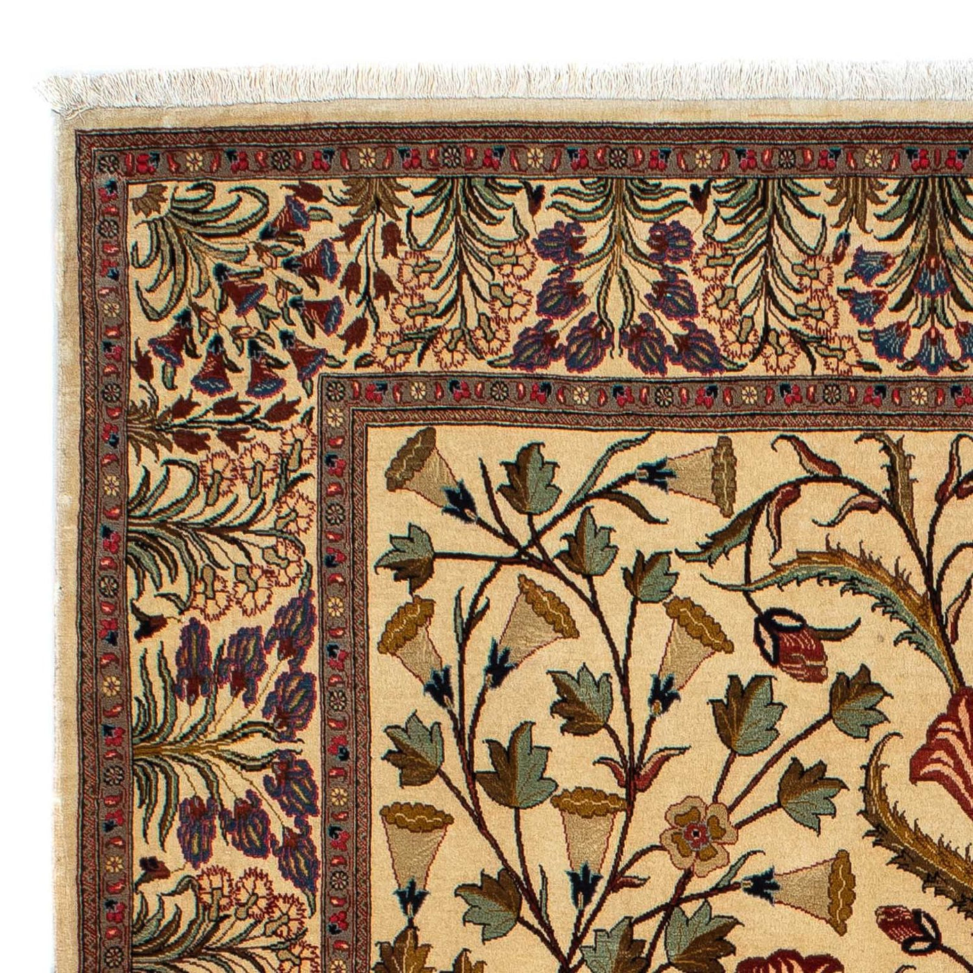 Qom Rug 206x142cm - Persian Rugs