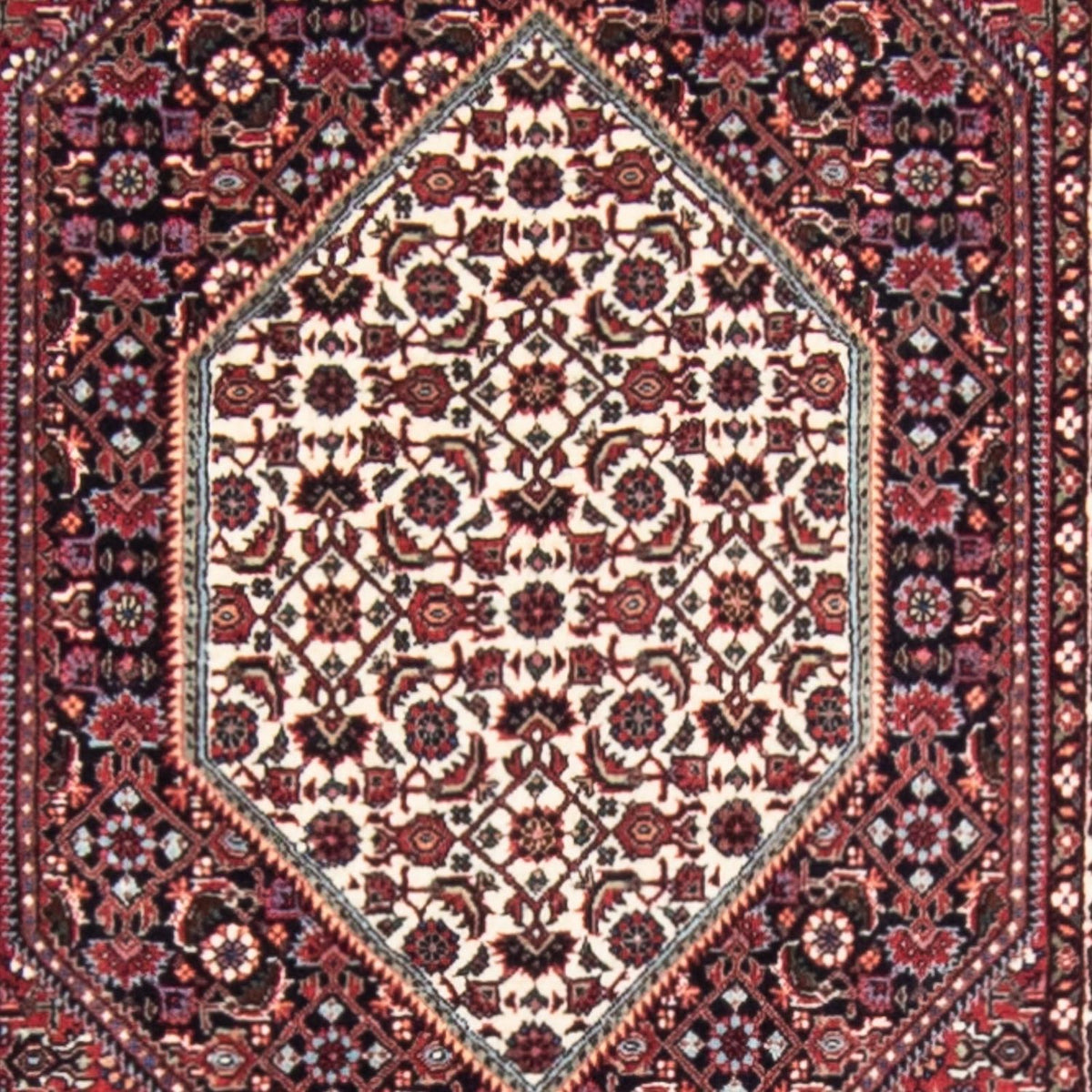 Runner Perser Rug - Bidjar - 415 x 82 cm - dark red