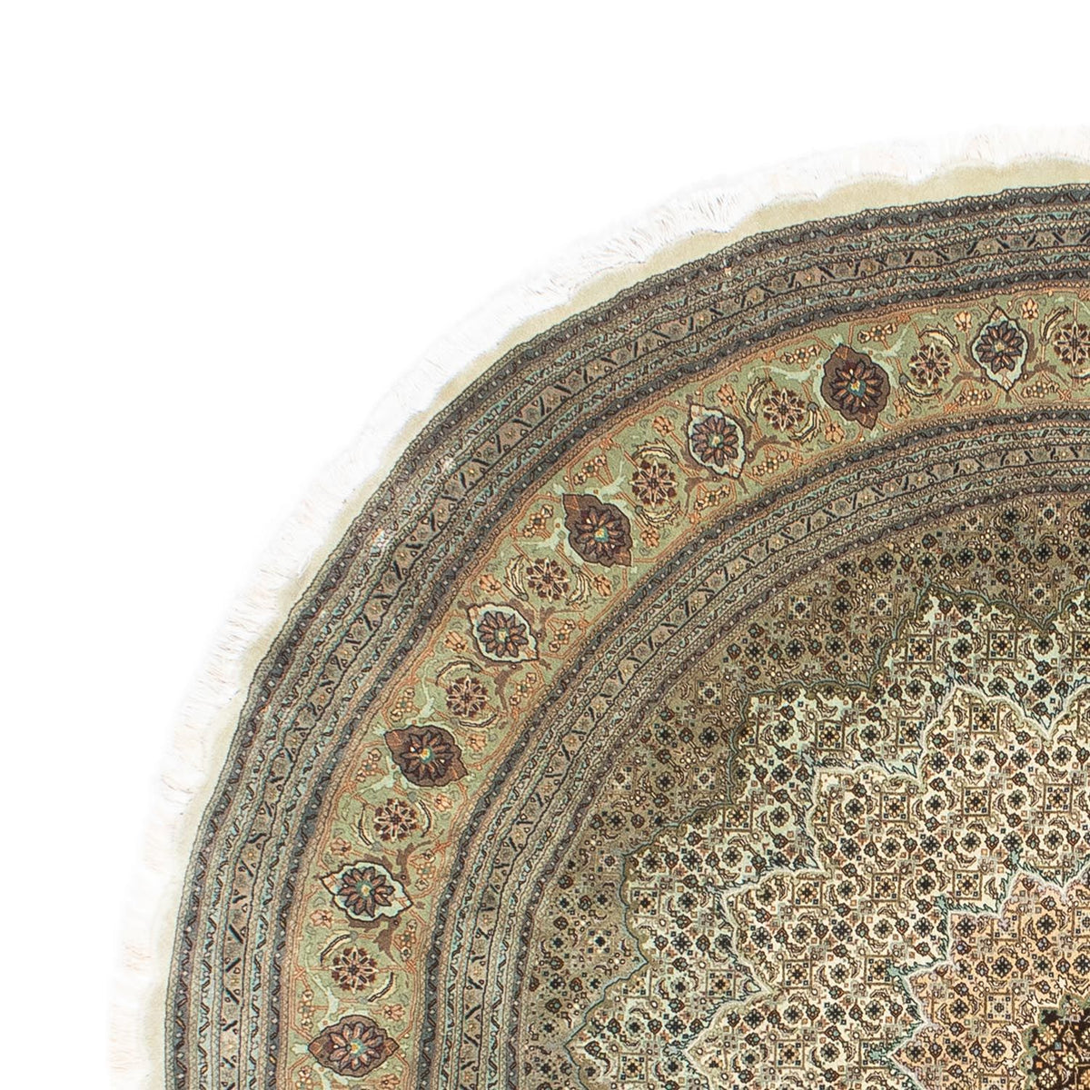Perser Rug - Tabriz - Royal round  - 195 x 195 cm - beige