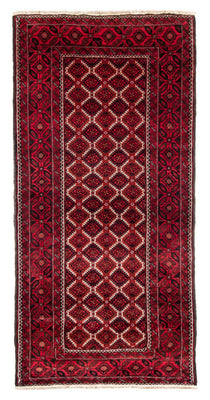 Runner Belutsch Rug - 248 x 117 cm - dark red