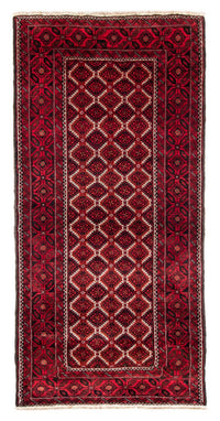 Runner Belutsch Rug - 248 x 117 cm - dark red