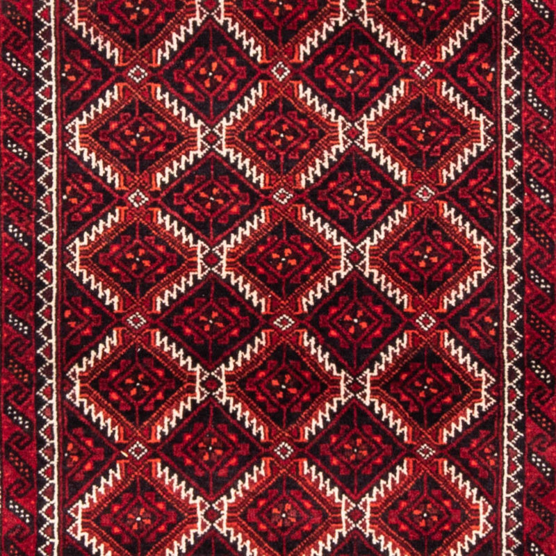 Runner Belutsch Rug - 248 x 117 cm - dark red