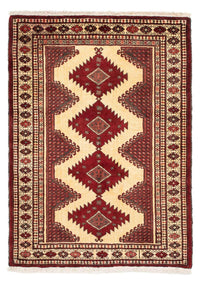 Turkaman Rug - 133 x 92 cm - dark red