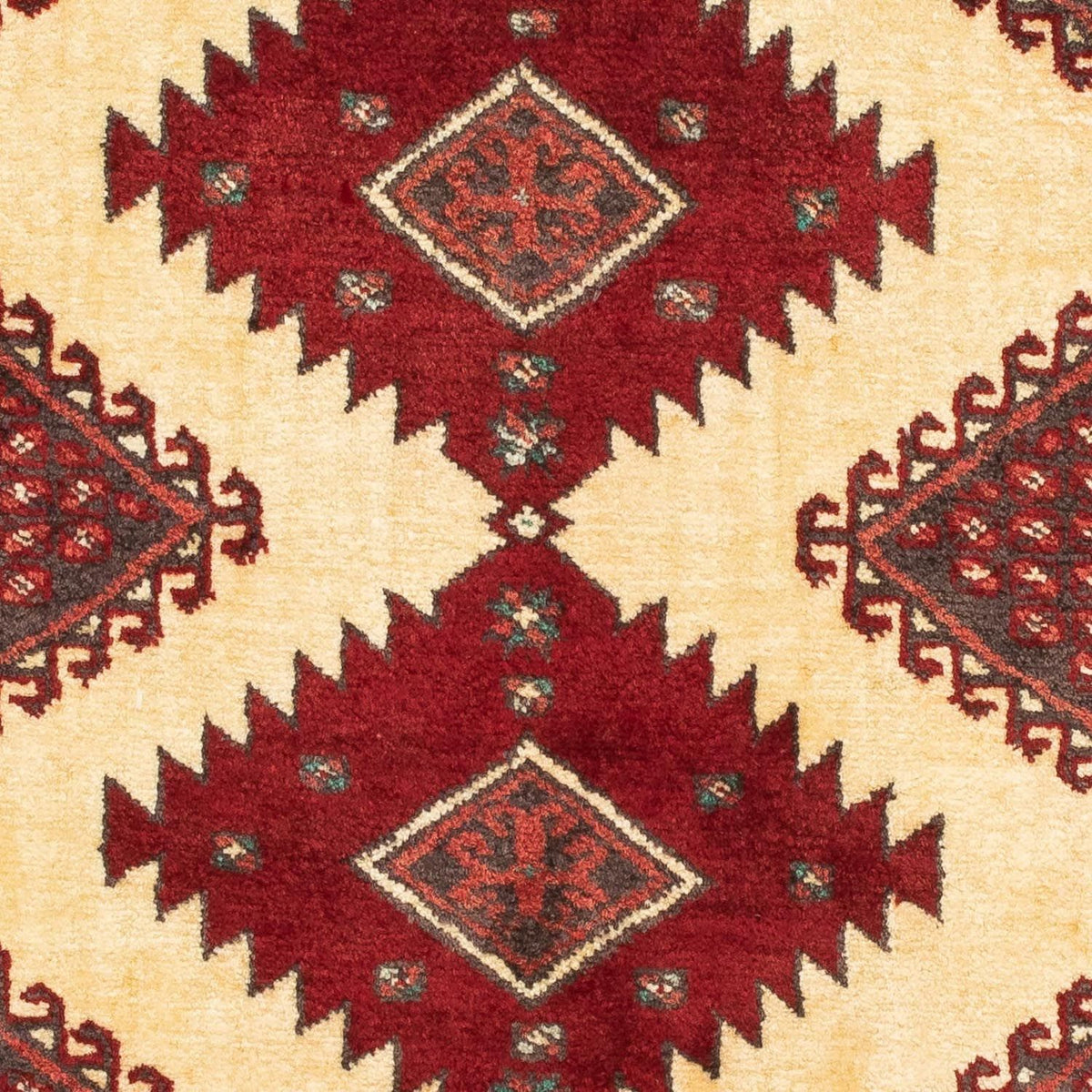 Turkaman Rug - 133 x 92 cm - dark red