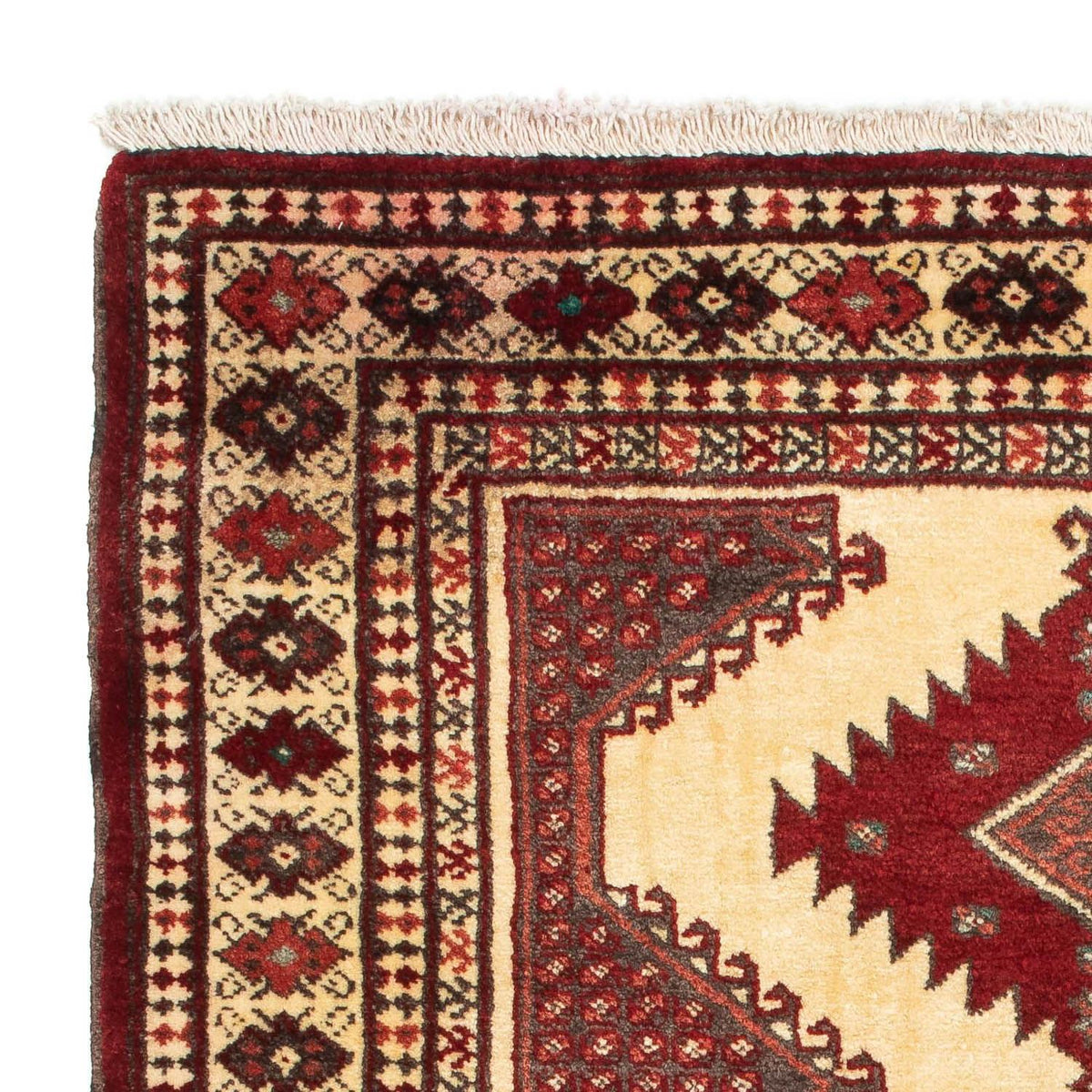 Turkaman Rug - 133 x 92 cm - dark red