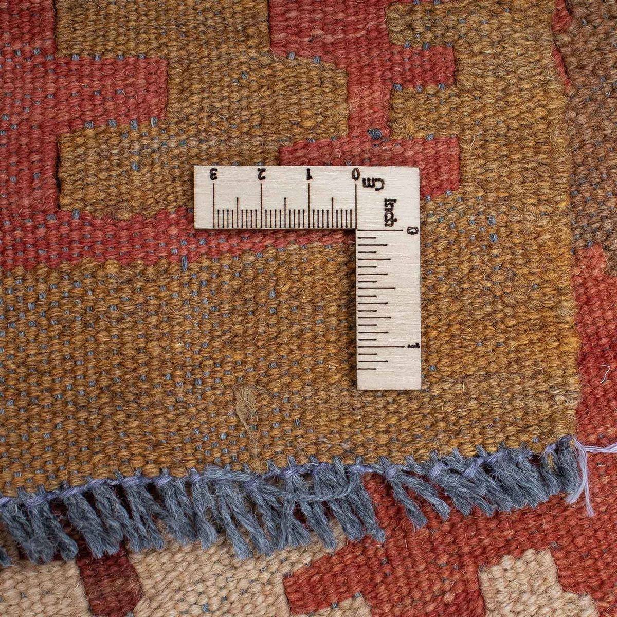 Runner Kelim Rug - Splash - 323 x 90 cm - light red