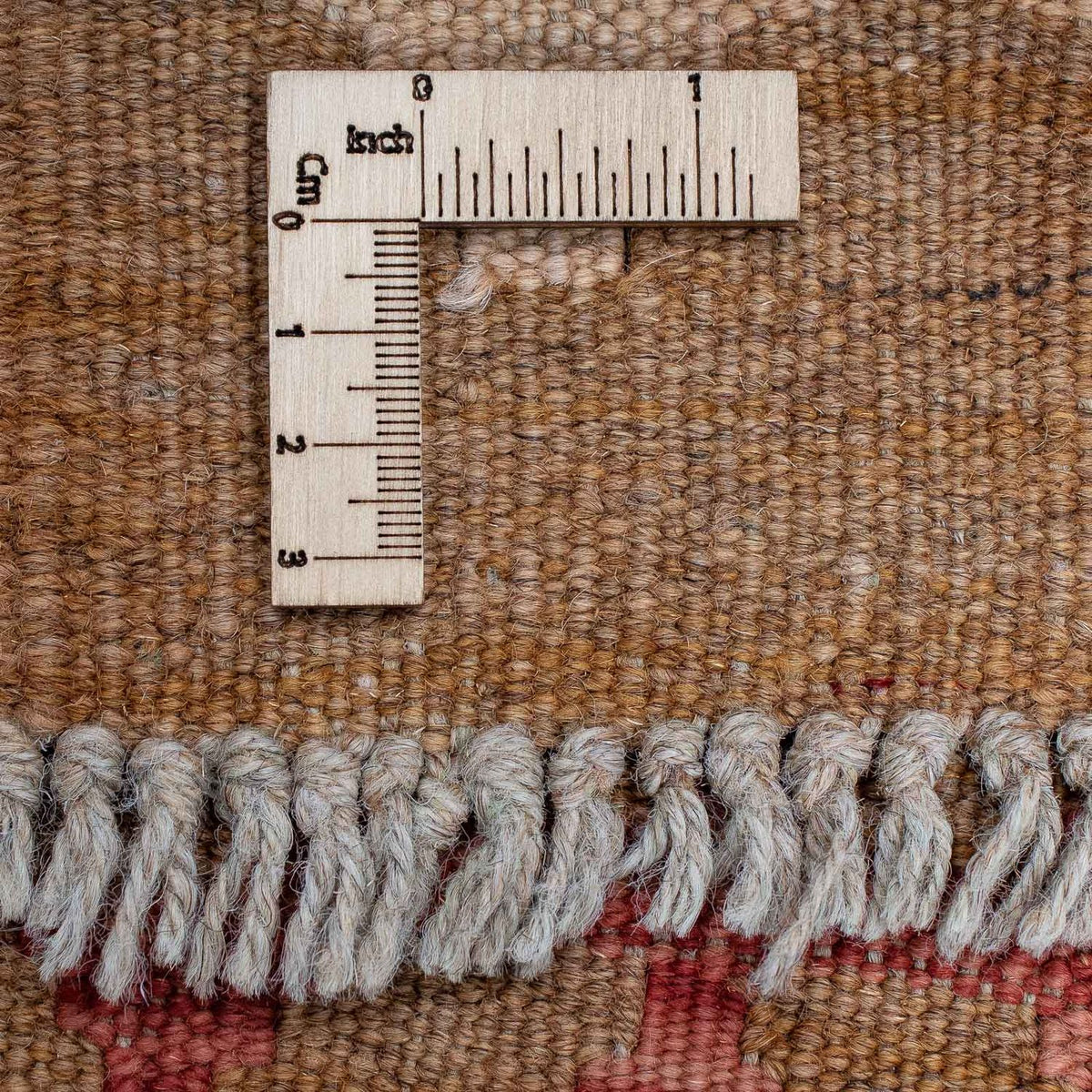 Runner Kelim Rug - Splash - 390 x 76 cm - light red