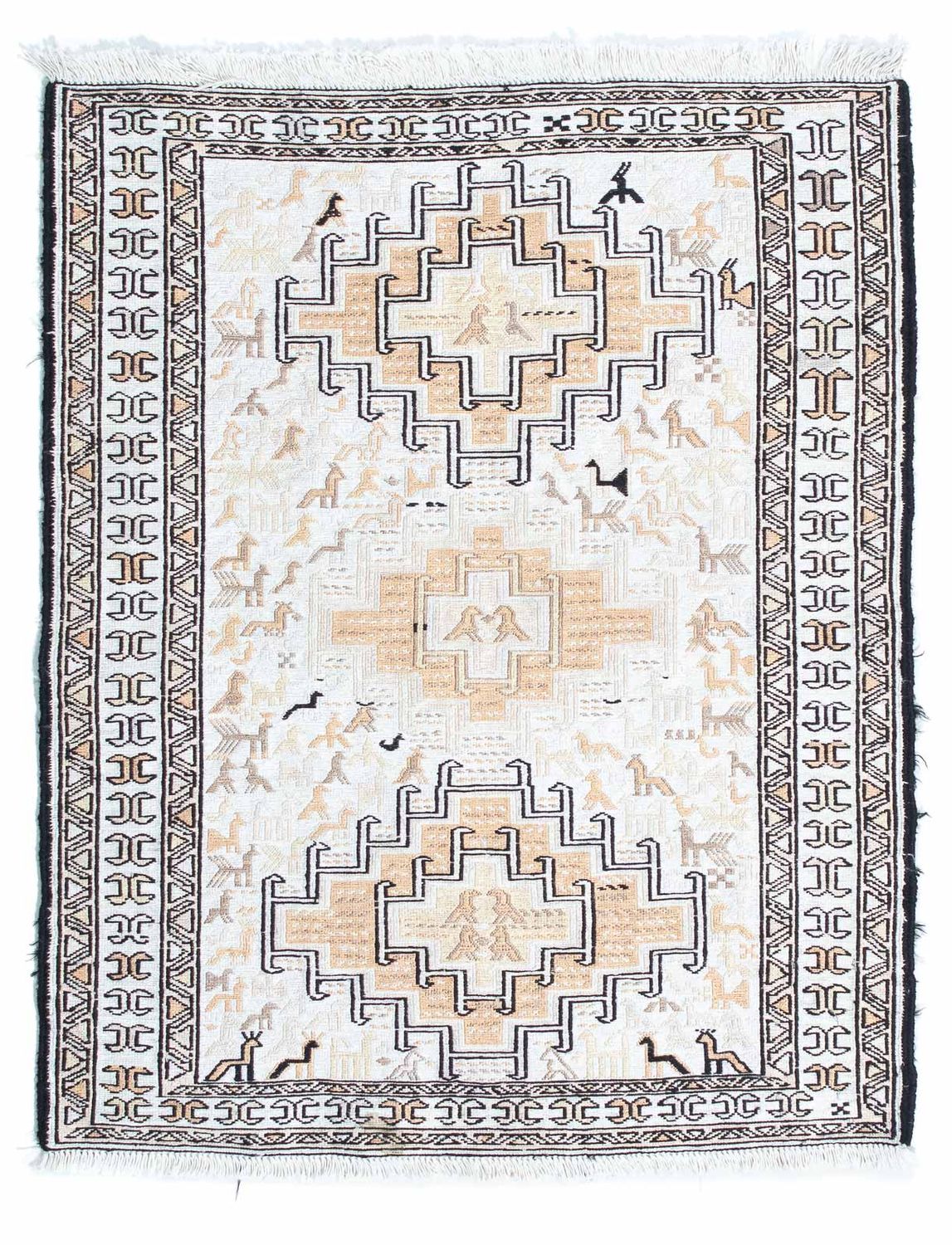 Kelim Rug - Oriental - 95 x 71 cm - beige