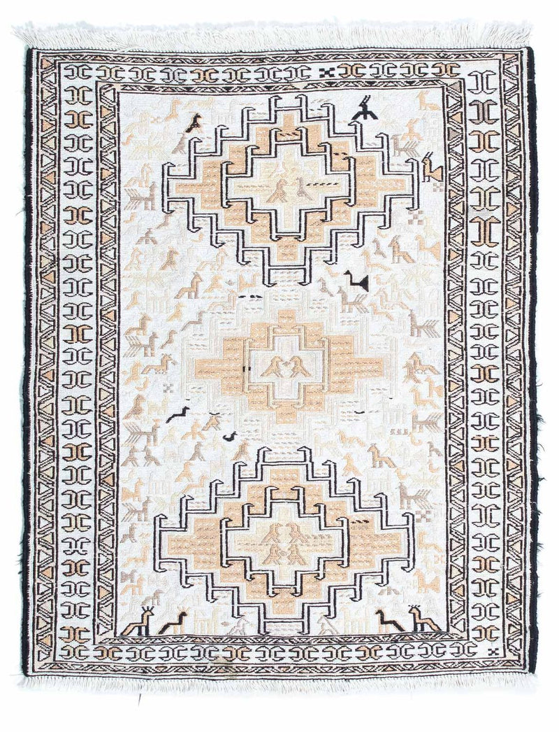 Kelim Rug - Oriental - 95 x 71 cm - beige