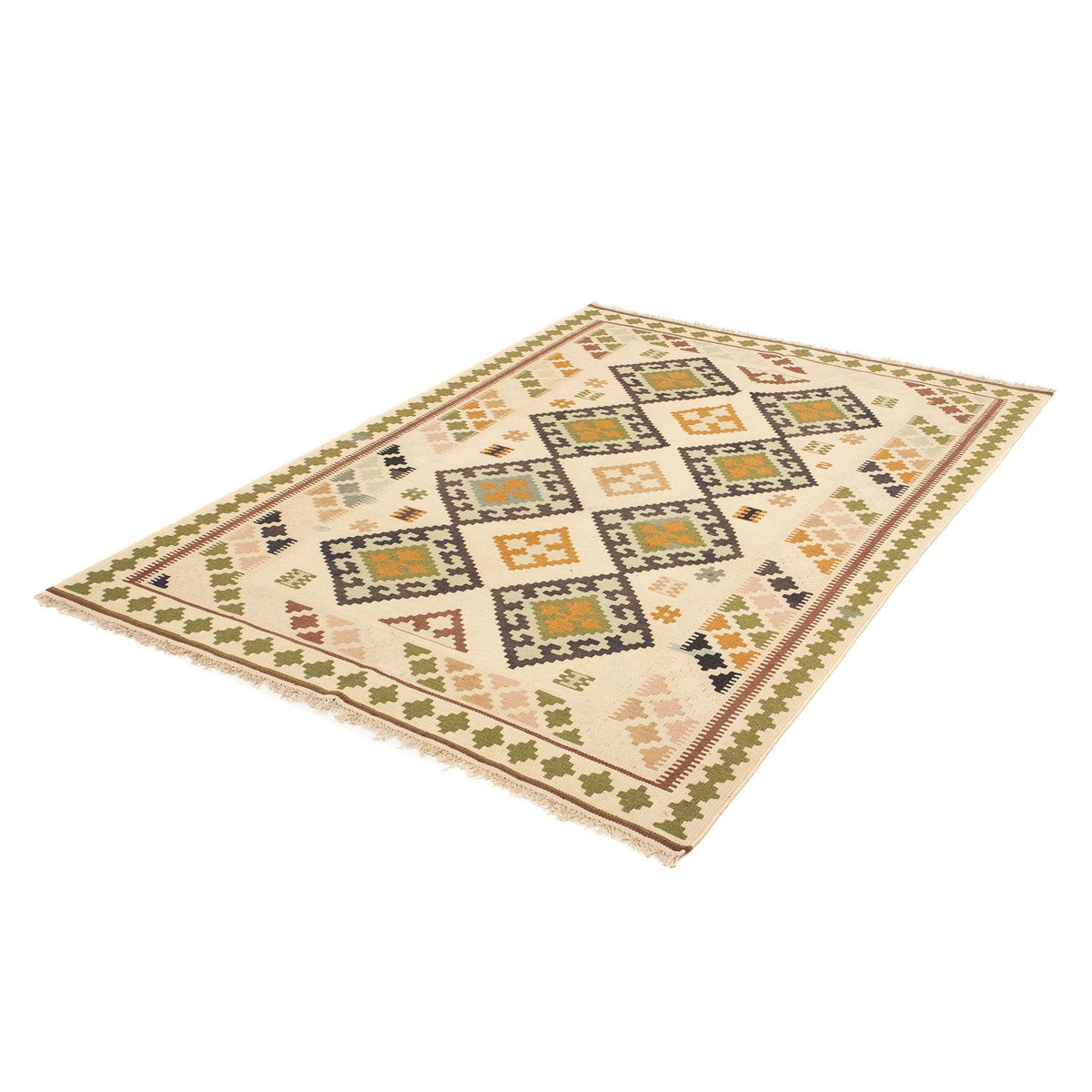 Kelim Rug - Oriental - 198 x 135 cm - light brown