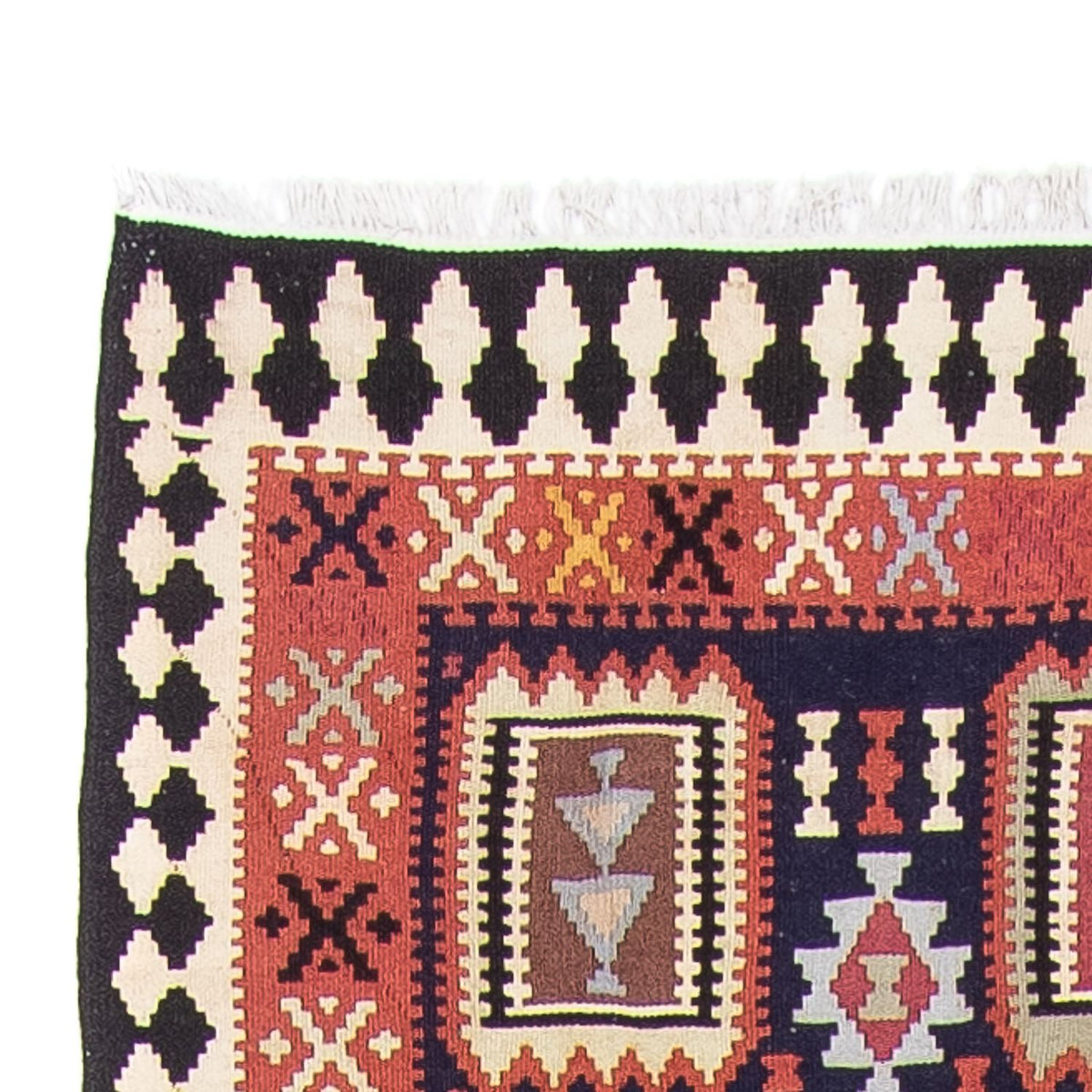 Runner Kelim Rug - Oriental - 382 x 102 cm - multicolored