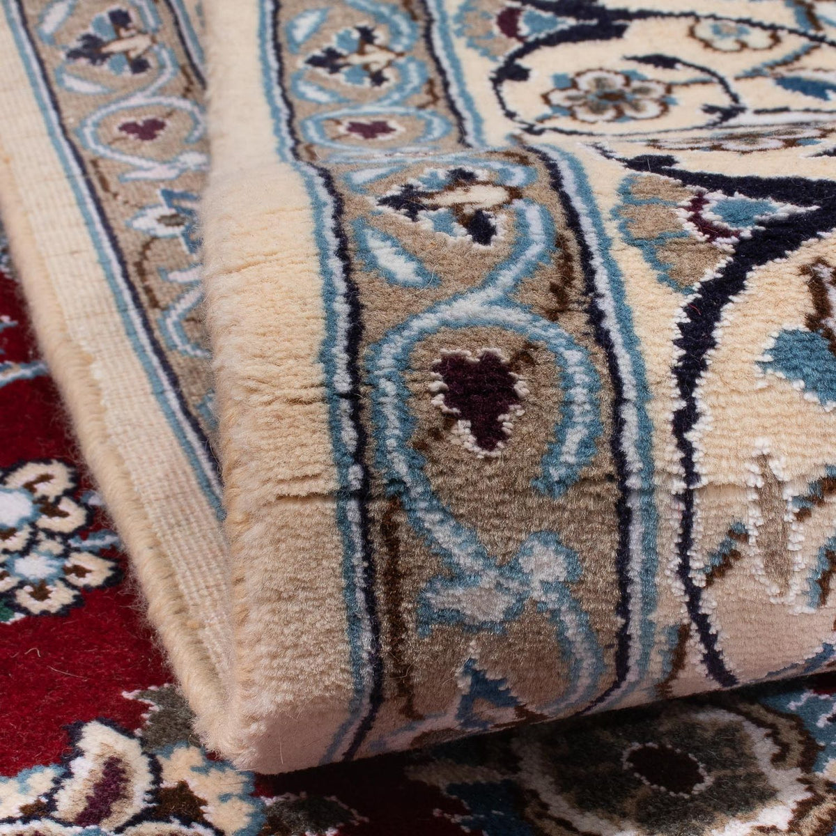 Perser Rug - Nain - 297 x 190 cm - dark red