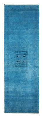 Runner Gabbeh Rug - Loribaft Perser - 246 x 77 cm - blue