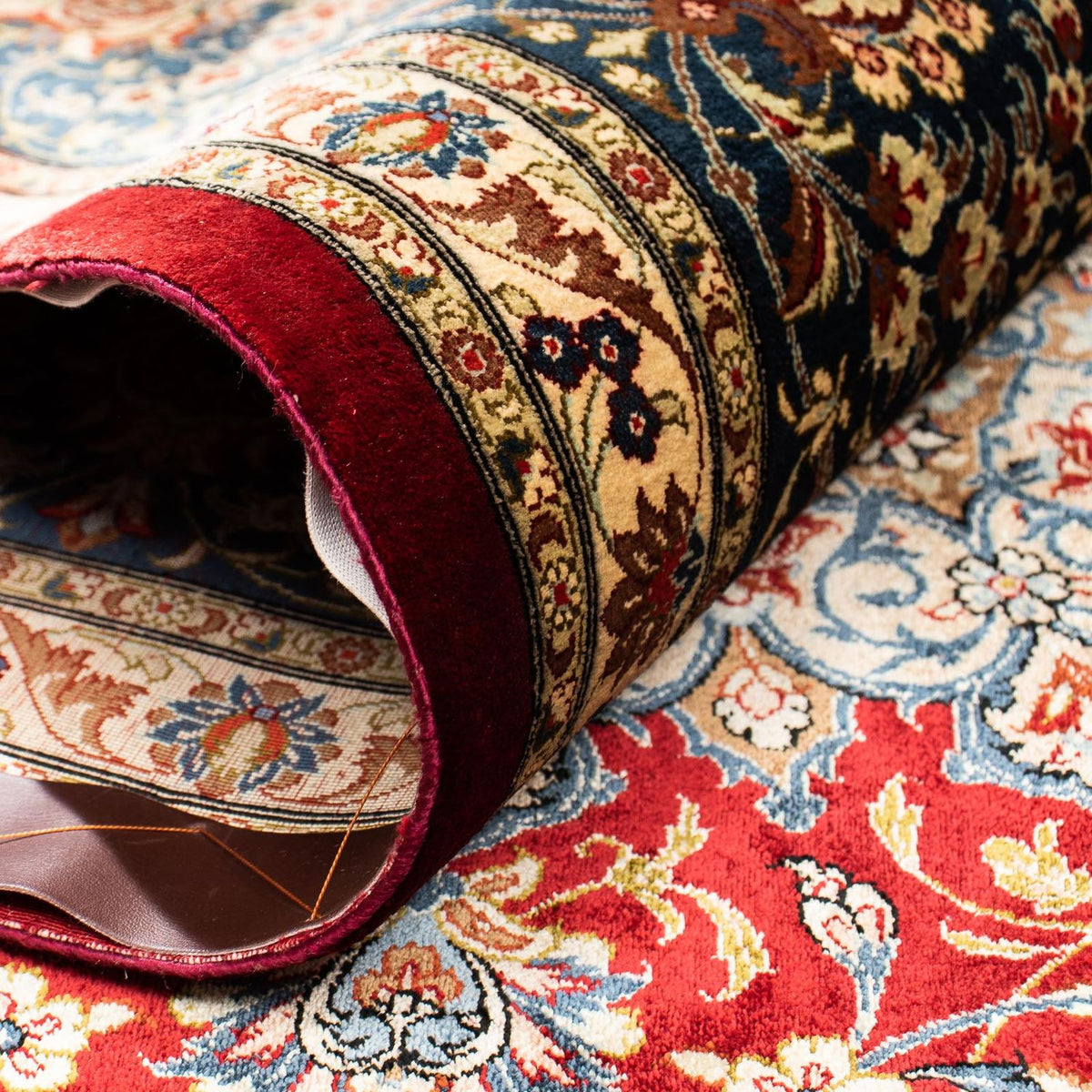 Perser Rug - Ghom - 296 x 198 cm - dark red