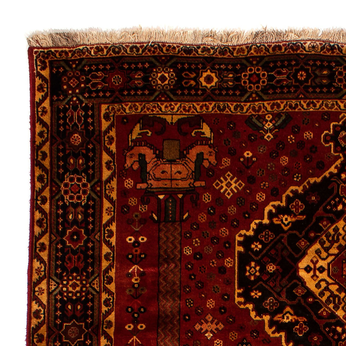 Perser Rug - Nomadic - 307 x 206 cm - dark red
