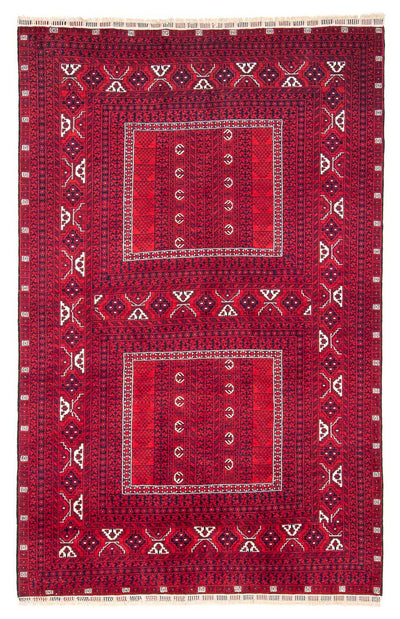 Turkaman Rug 157x233cm - Persian Rugs - dark red