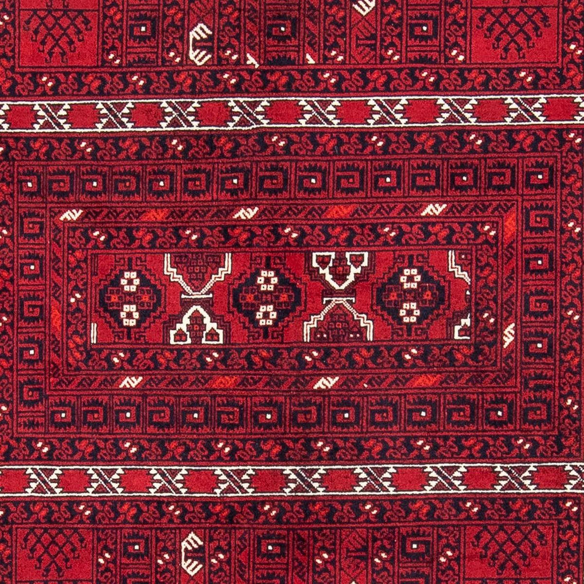 Turkaman Rug - 246 x 157 cm - dark red
