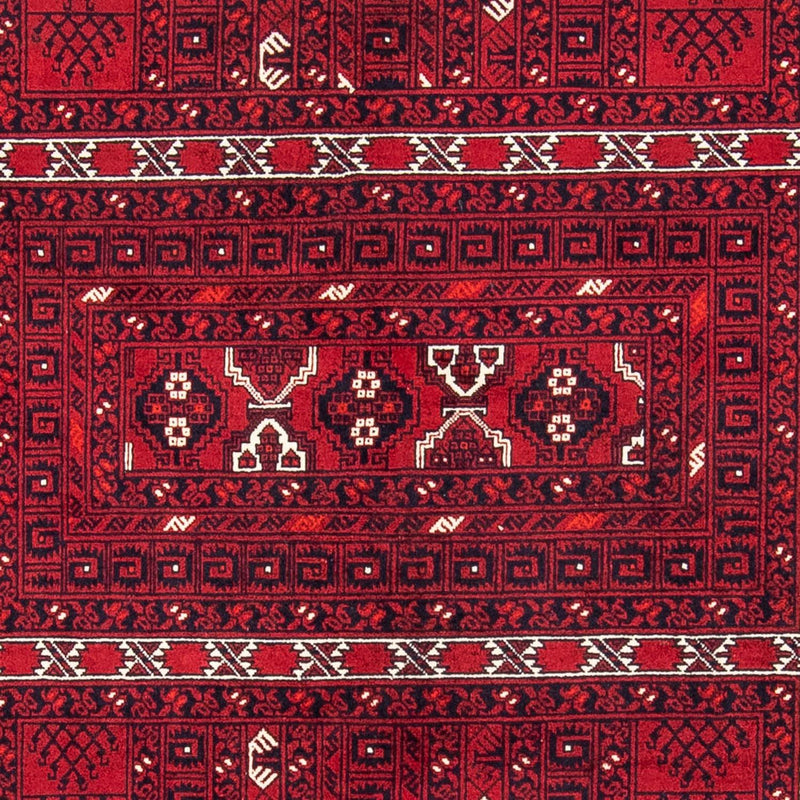Turkaman Rug - 246 x 157 cm - dark red