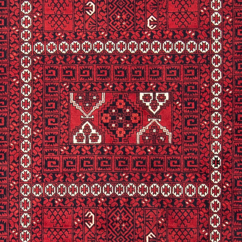 Turkaman Rug - 246 x 159 cm - dark red