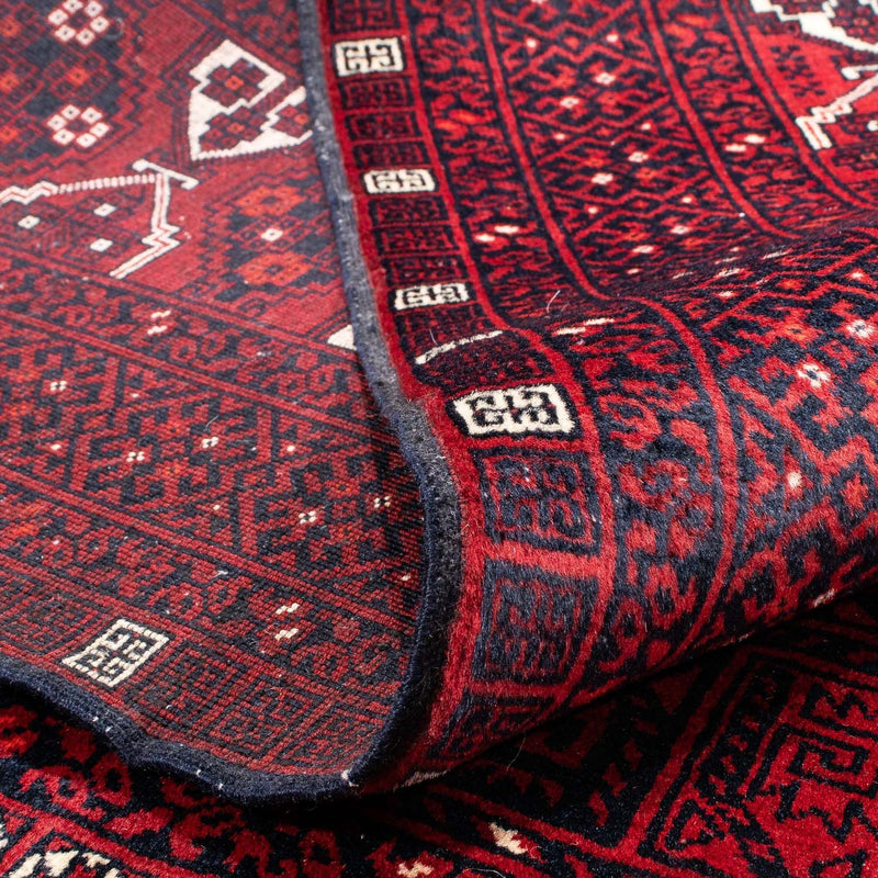 Turkaman Rug - 252 x 160 cm - dark red