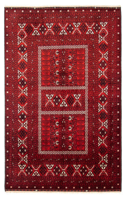 Turkaman Rug - 243 x 160 cm - dark red