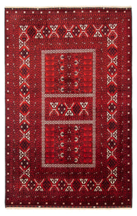 Turkaman Rug - 243 x 160 cm - dark red