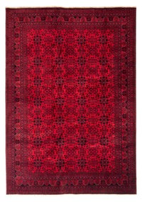 Afghan Rug - 287 x 202 cm - dark red