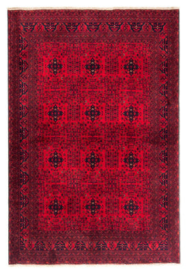 Afghan Rug - 230 x 171 cm - dark red