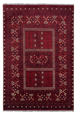 Turkaman Rug - 240 x 160 cm - dark red