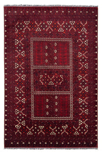 Turkaman Rug - 240 x 160 cm - dark red
