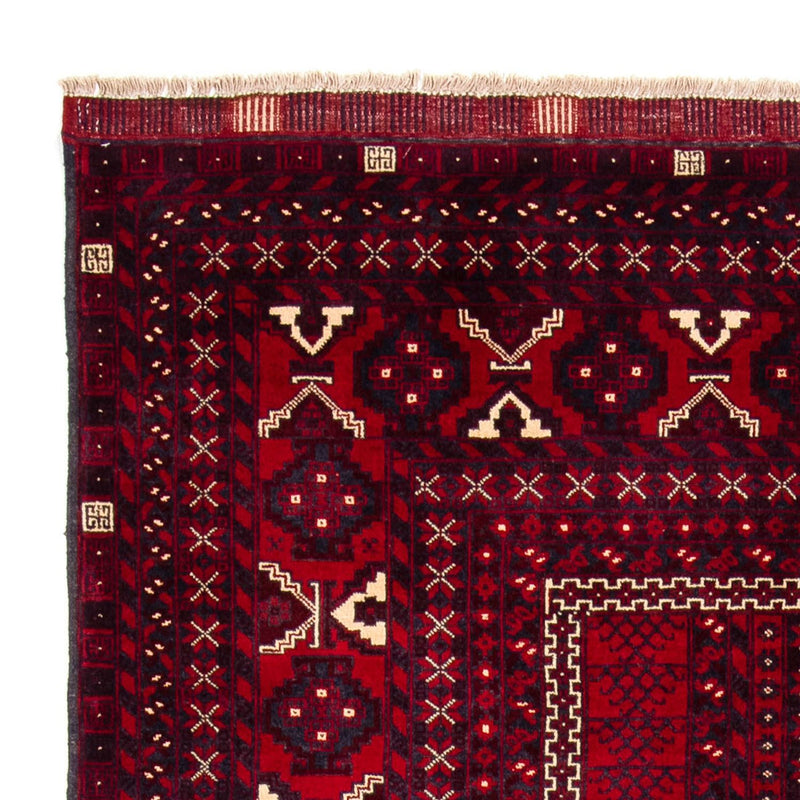 Turkaman Rug - 245 x 156 cm - dark red