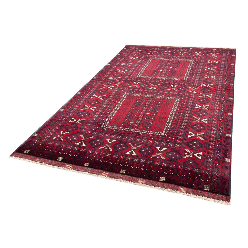 Turkaman Rug - 245 x 156 cm - dark red