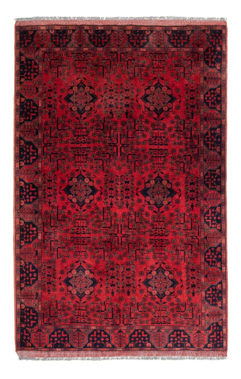 Afghan Rug - Kunduz - 200 x 130 cm - red