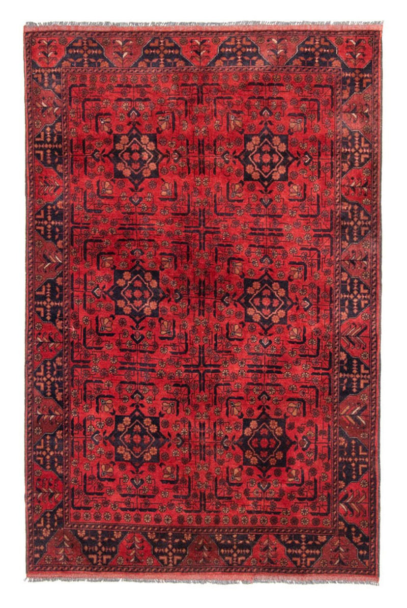 Afghan Rug - Kunduz - 193 x 129 cm - red