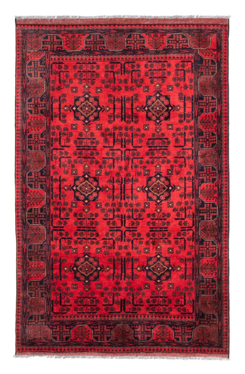 Afghan Rug - Kunduz - 195 x 128 cm - red