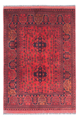 Afghan Rug - Kunduz - 145 x 103 cm - dark red
