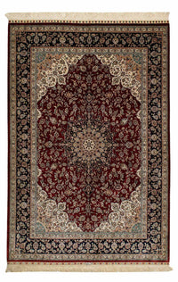 Silk Rug - Chinese Silk - 198 x 137 cm - dark red